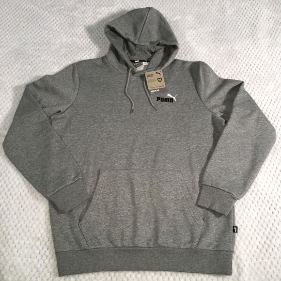 Puma Other - Puma ESS+Embroidery Logo Hoodie Size Medium Med Gray Heather